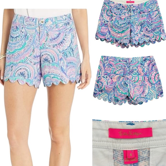 Lilly Pulitzer Pants - Lilly Pulitzer The Buttercup Scalloped Hem Shorts Sz 6